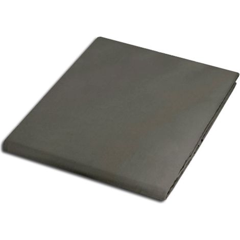 Spannbettlaken aus Baumwolle, 160 x 200 cm, Satin, 100 % Baumwolle, grau (1/5)