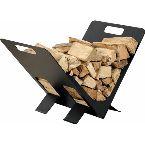 Portalegna Rivista 605 in acciaio verniciato con manici 38x20xH27 cm