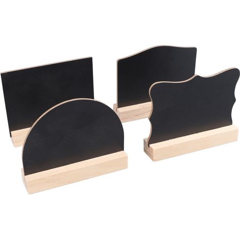 Mini panneaux ardoise, en bois double face, adaptés à la décoration de la maison et de l'hôtel  petite arche, petit demi-cercle, petit rectangle, petite forme de dentelle. (1/5)