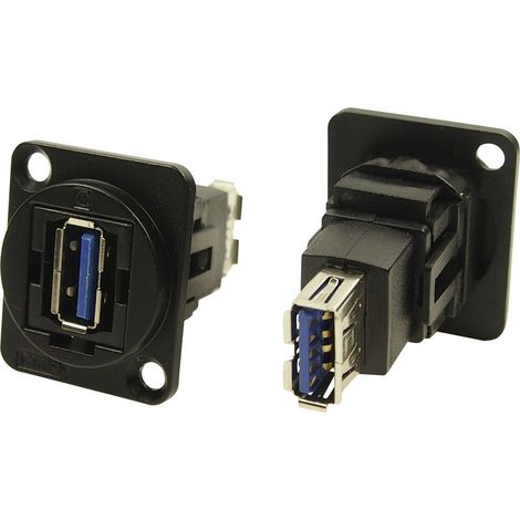 XLR Adapter USB A Buchse 3.0 auf USB B Buchse 3.0 Adapter, Einbau CP30205NMB  CP30205NMB Cliff Inhal
