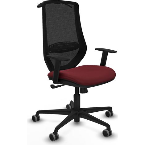 Piqueras y Crespo Silla Mardos granate ergonómica de oficina (1/3)