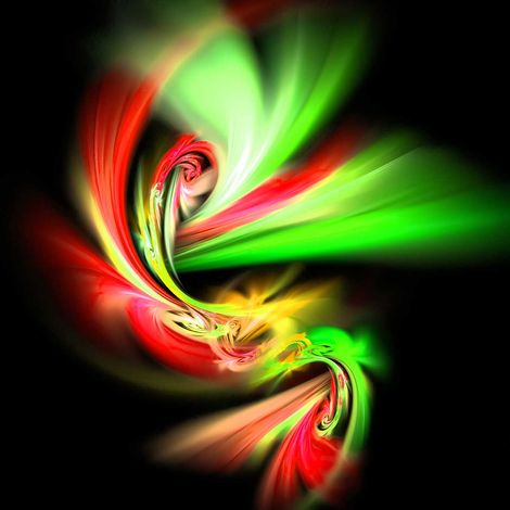 Tableau deco abstrait création lumineuse - 50x50 cm (1/5)