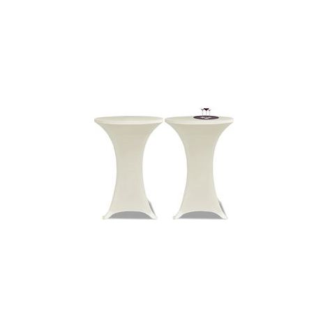 nappes extensibles pour table haute, Ø70 cm, couleur crème - Crezuo (1/4)