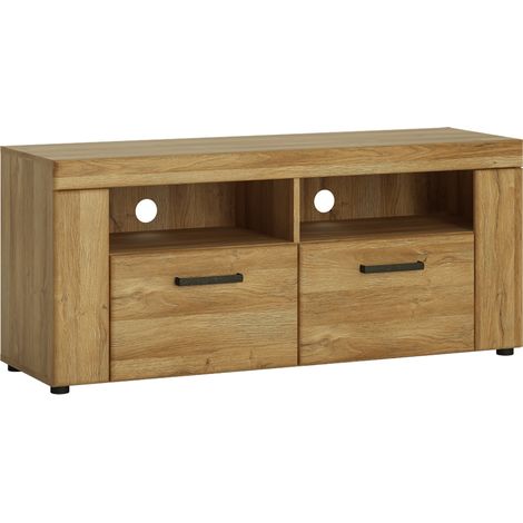 Wohnzimmer TV Lowboard in Grandson Eiche Nb. CARIATI-129, B/H/T ca. 127,6/55,8/40,9 cm (1/3)