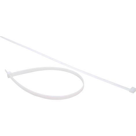 Lot de 50 serre-câbles 12 x 650 mm, matériau : nylon polyamide 6.6, blanc, résistant aux intempéries, 356817034