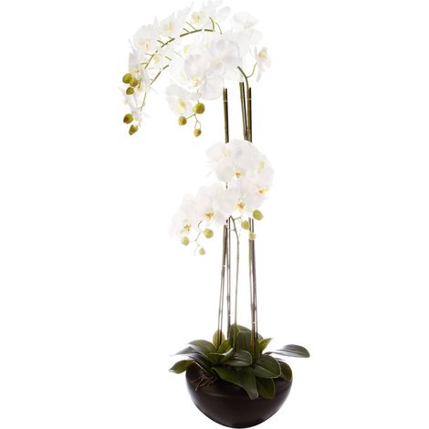 Orchidea artificiale in vaso di ceramica H115cm - Atmosphera créateur d'intérieur