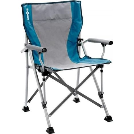 Silla camping brunner plegable acero gris 51x44 cm