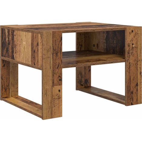 Table basse Bois ancien 66 x 53 x 45 cm Bois d'ingénierie