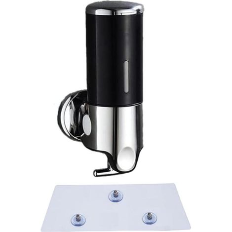 Distributeur de savon mural, 500 ml – en ABS et acier inoxydable – convient aux salles de bains et aux cuisines. (1/5)