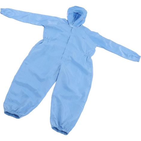 ZOLGINAH Mono desechable con capucha de polipropileno Traje de trabajo de pintor Mono antipolvo,AZUL(S-160CM) (1/5)