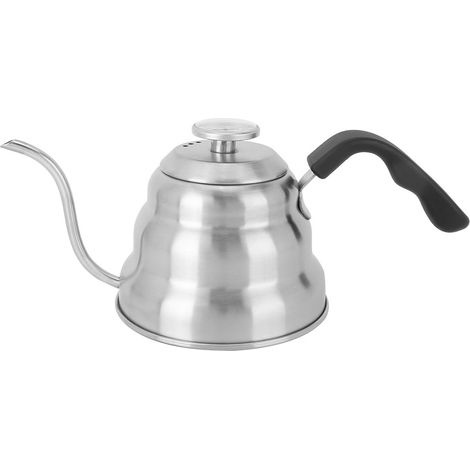 Poignée en acier inoxydable pour cafetière, bouilloire à col étroit anti-dérapante avec thermomètre (1,2L) (1/5)