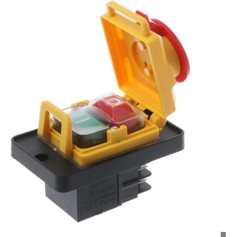 Bouton D'arrêt D'urgence - 250 V - 16 A - IP54 - Pour Machines Outils - 1 Pièce (1/4)