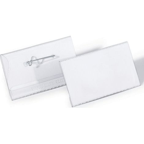 DURABLE Namensschild 800819 40x75mm Kunststoff tr 100 St./Pack.
