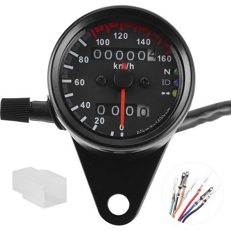 12V LED-Kilometerzähler, Drehzahlmesser, Retro-Stil, hohe Präzision für Motorräder (1/5)
