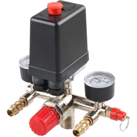 Pressostat et contacteur de compresseur 230 V pressostat vanne gaz collecteur d'admission compresseur contrôle régulateur jauge réglage (1/5)