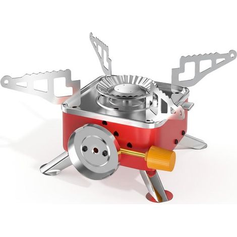 Chauffage de camping portable, chauffage de sac à dos ultraléger avec base stable et résistance au vent, mini chauffage à gaz pliable en métal pour le camping et les baignoires (1/5)