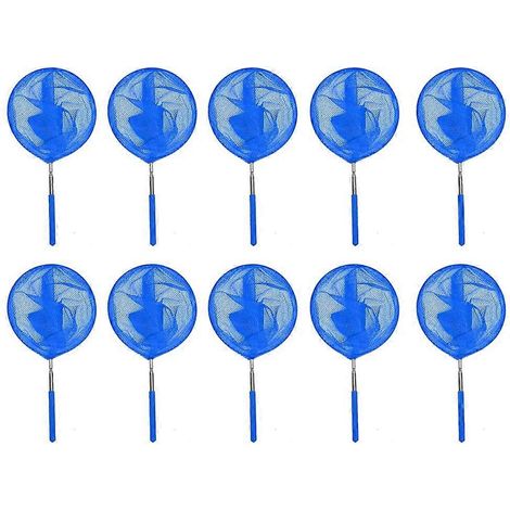 Lot de 10 écumeurs de piscine avec perche télescopique, adaptés aux baignoires, spas et aquariums. (1/5)
