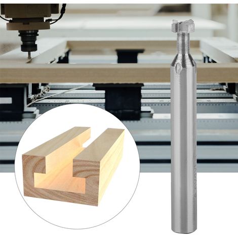 Fraise en acier au tungstène type T pour la découpe d'alliages d'aluminium et de bois D6xH2xL50xφ6 (1/5)