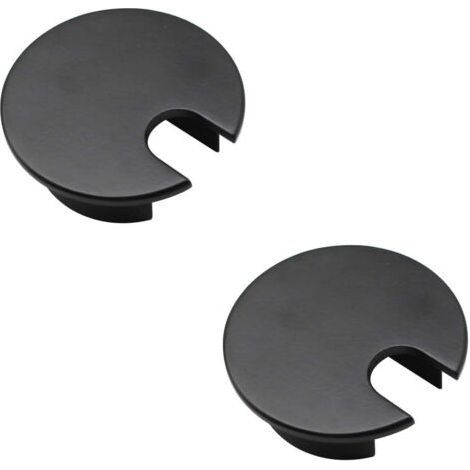 Cache Cable Bureau, 2 Pièces de Couvercle de Trou de Câble, Cache trou en Alliage de Zinc, Noir 35mm Cache Trou Rond, Convient aux Bureaux D'ordinateur, Tables à Manger (1/5)