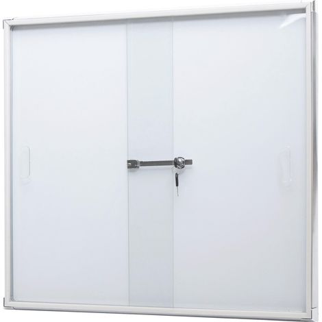 [NEUWERTIG] Schaukasten HHG-946, Magnettafel Whiteboard Memoboard Pinnwand, Aluminium abschließbar inkl. Zubehör 67x68x9cm