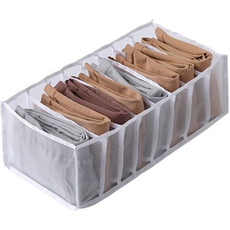 Boîte de rangement pour sous-vêtements, tiroir en maille multi-grille, organiseur de culottes, chaussettes, leggings, mallette de rangement de finition domestique pour la maison (1/5)