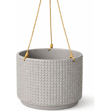Pot de fleurs suspendu gris pour l'intérieur et les balcons (1/3)