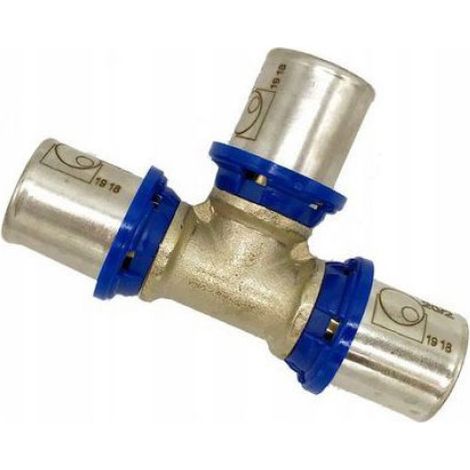 Té Pex 16x20x16 mm - Raccord Pour Tube Pex Al Pex - Chauffage Central Et Sols Radiants - 1 Pièce (1/3)