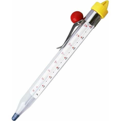 Classic Frying Thermometer, Food Thermometer with Kitchen Temperature Reading - Kitchen Thermometer for Rock Sugar, Temperature Range: 50℃~200℃/100-400℉ (1/5)