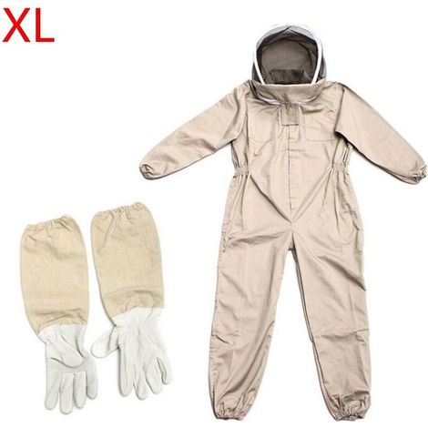 Combinaison d'apiculteur professionnelle avec voile autoportant X-Large marron (1/4)