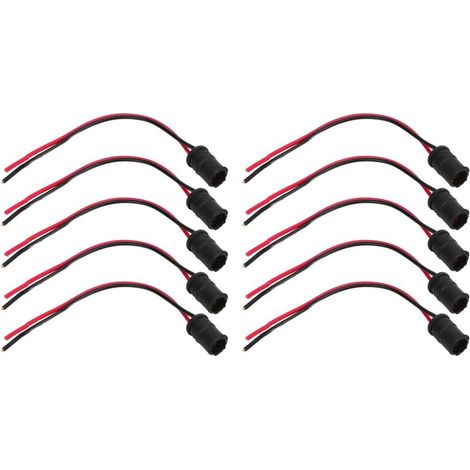 10 pièces T10 W5W LED support de douille ampoule lampe d'extension pour voiture moto-Crezuo