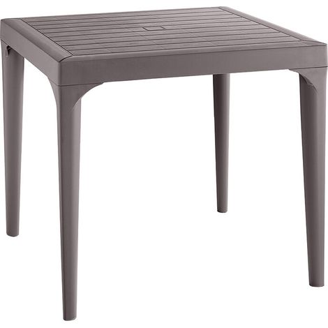 TAVOLO RESINA MALMO 80X80XH74 CM TORTORA- 1,0 pz