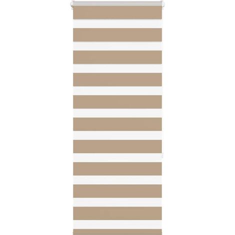 Doppelrollo Sandbraun 60x150 cm Stoffbreite 55,9 cm Polyester