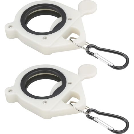Confezione da 2 staffe di fissaggio per fascette luminose da 9 x 8,5 cm adatte per organizzare e tenere traccia di fili e cavi (1/5)