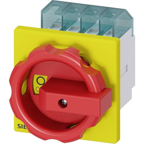 Interruttore sezionatore elettrico Siemens rosso e giallo (1/3)