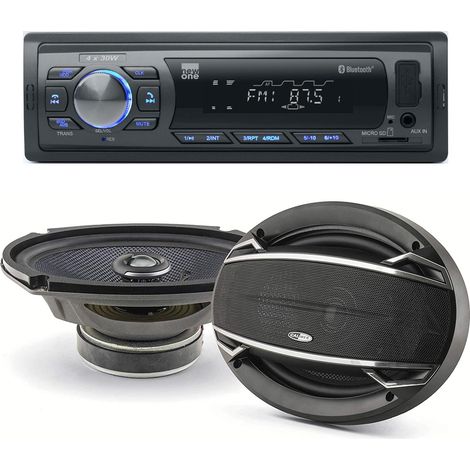 Pack sono voiture Autoradio AR375BT + 2 haut parleurs ovales 6x9" Caliber 180W