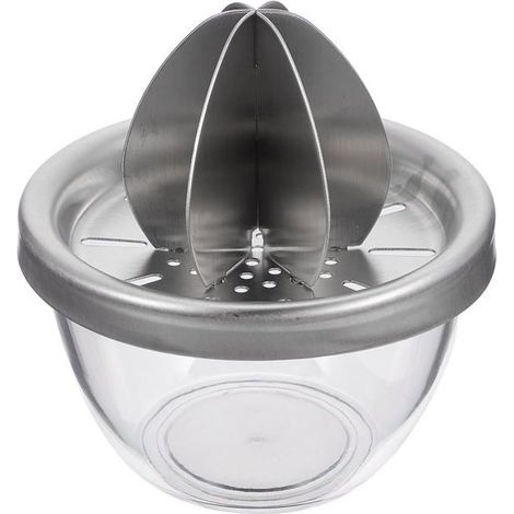 Presse-agrumes manuel en acier inoxydable, presse-citron, presse-agrumes manuel, presse-fruits, gadget de cuisine, gris, 11 cm (1/5)
