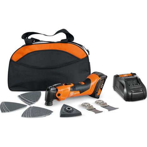 Fein MULTIMASTER AMM 500 Plus AS batteria ricaricabile, 1x 2,0 Ah e caricabatterie in borsa di nylon