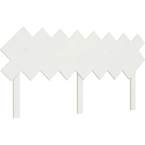 Maison Exclusive - Testiera per Letto Bianca 159,5x3x80,5cm Legno Massello di Pino