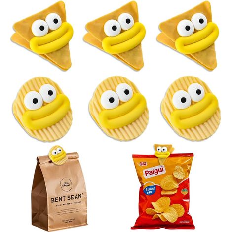 Lot de 6 clips réutilisables pour sacs à pain et aliments, fermeture hermétique, pour la cuisine, le garde-manger et la conservation des emballages.-AquaForge (1/5)