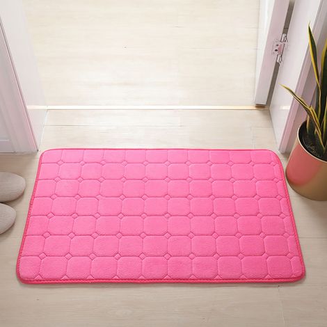 Tapis De Bain - 50 X 80 Cm - Mousse Mémoire Épaisse - Antidérapant - Absorbant - Lavable En Machine - Pour Salle De Bain Chambre Et Séjour (1/5)