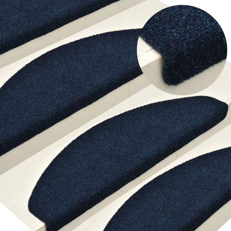 Stufenmatten Selbstklebend 5 Stk. 65x21x4 cm Marineblau Halbrund Groß vidaXL