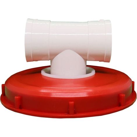 Ulisem245 mm IBC-Fassdeckel, DN75 IBC-Fassdeckel mit Nylonfilter, IBC-Regenwassertankdeckel-Anschluss (rot 245 mm)