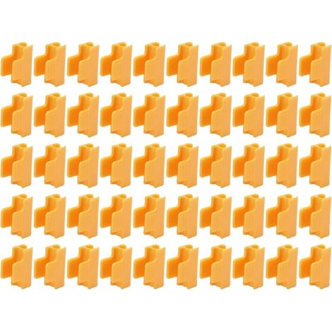 50 clips de fixation orange pour film plastique, clips à œillets pour supports de plantes de 11 mm, films de serre, couvertures de rangs, filets, tunnels, clips d'arche (1/5)