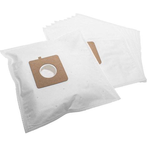 10x Sacs compatible avec Moulinex Compacteo MO 1533, MT 0001.01, Zélio 001 01 aspirateur - microfibres non tissées, 30,5cm x 17cm, blanc