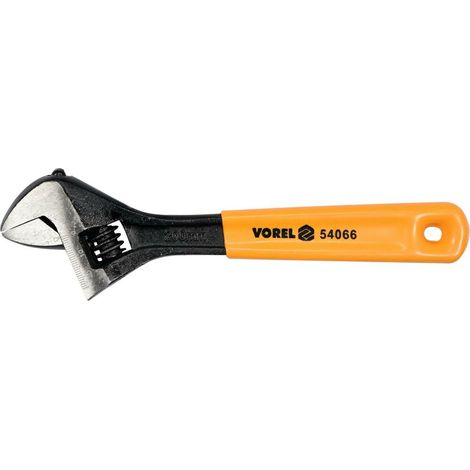 Llave inglesa ajustable de 200 mm, mango de goma 54066 vorel (1/2)