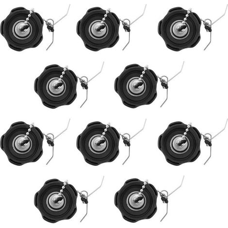 Dieci tappi per serbatoio carburante adatti ai motori a due tempi Hidia 2.5F, 3.5F, 4F da 4 CV, 3.5 CV e 6 CV.