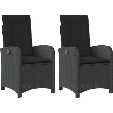 Maison Exclusive - Gartensessel mit Kissen 2 Stk. Verstellbar Sch