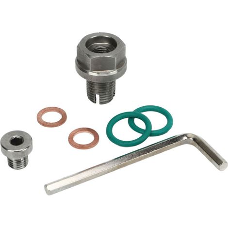 Bouchon de vidange surdimensionné Piggyback en acier inoxydable, kits de réparation de filetage de carter d'huile autotaraudeur avec clé hexagonale, joint torique M12.1-1.25x15mm (1/3)