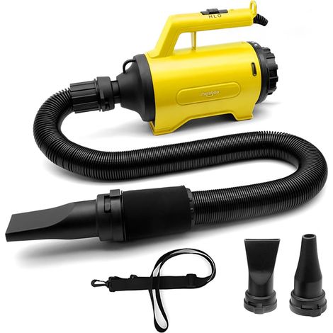 Souffleur Voiture et Moto 1200W 230V - Sécheur haute puissance, Souffleur de jardin - Appareil de séchage automobile (Jaune) Souffleur de Jardin - Appareil de séchage Automobile 3.8 HP à variation co (1/5)