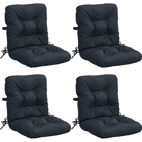 Coussins de Chaise à Dossier Haut en 4 Pièces VIANEN 4 pcs